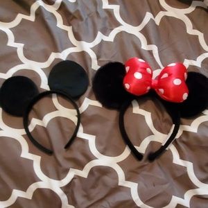 Mickey and Minnie ear headbands